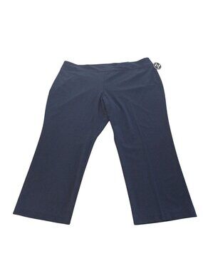 Avenue Womens Tummy Control Pull-On Pants Size 24 Petite Navy Blue